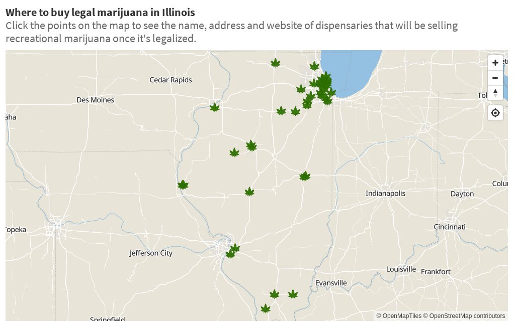Illinois dispensary map Flourish