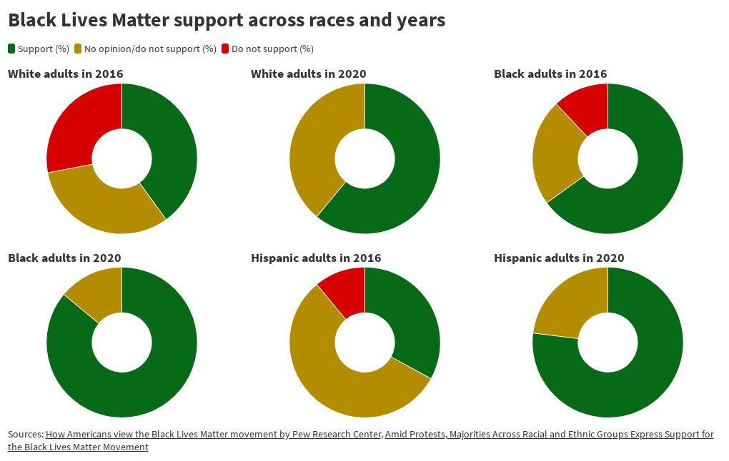 Black Lives Matter Support Across Races And Years Flourish