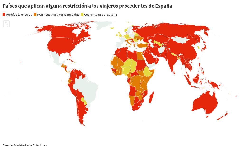 PAISES RESTRICCIONES COVID ESPAÑA | Flourish