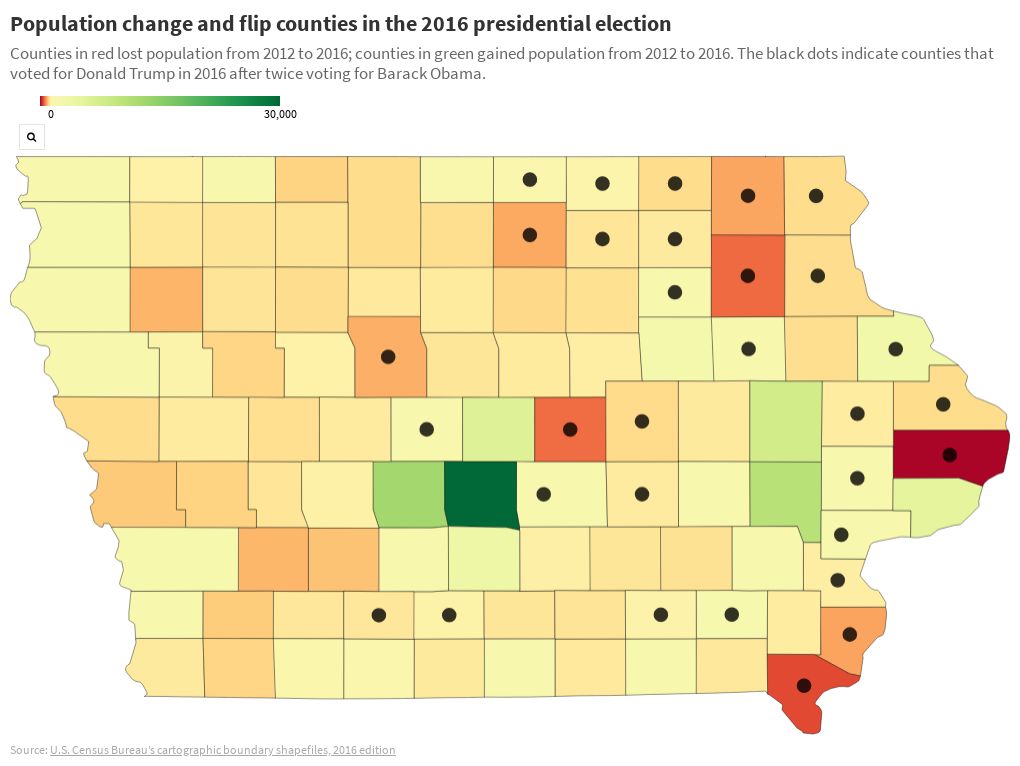 Iowa Population Change Flourish