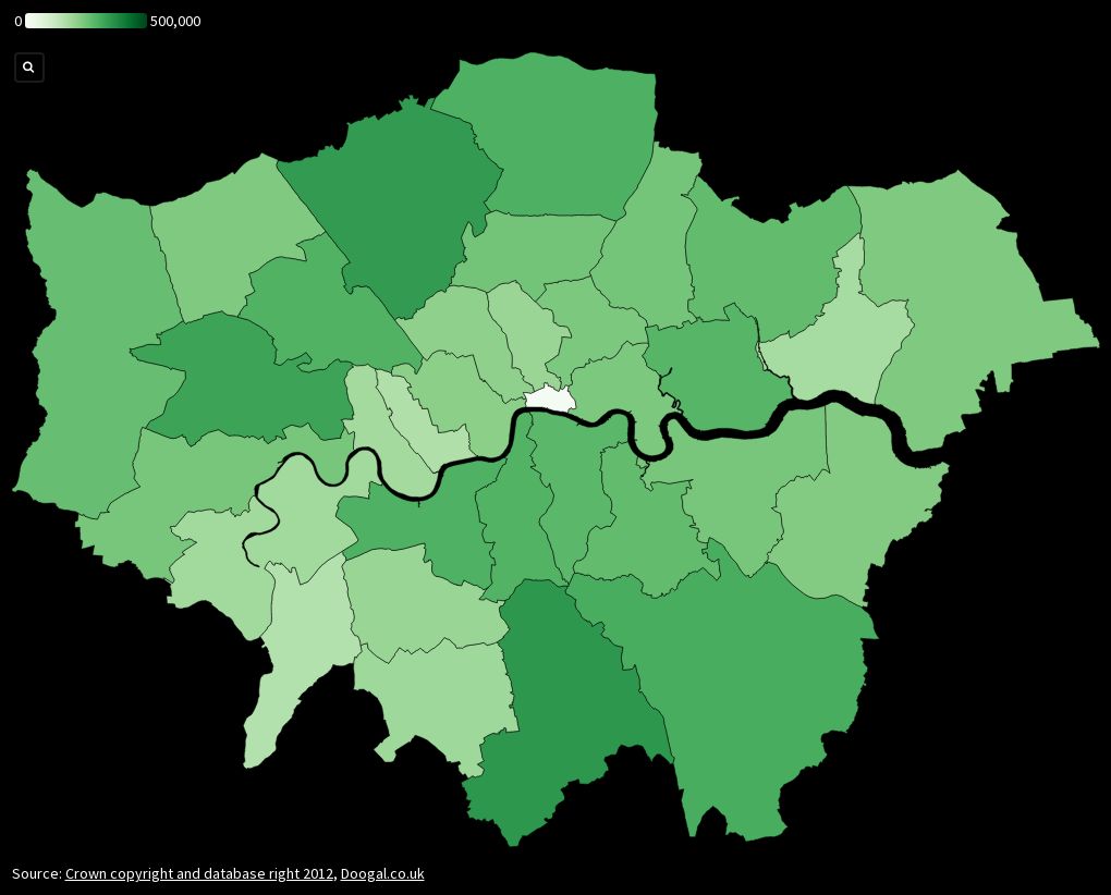 [Part 2] Greater London Population by Boroughs Flourish