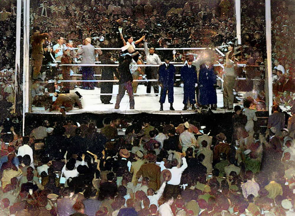 １９５２年日本人初のボクシング世界チャンピオン誕生の瞬間をカラー化 