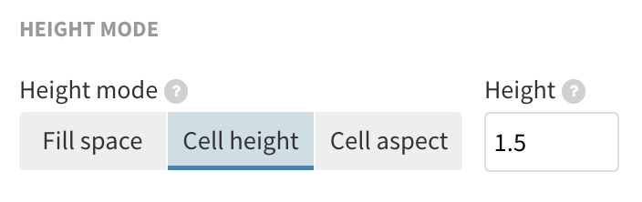 An image showing the different cell sizing options