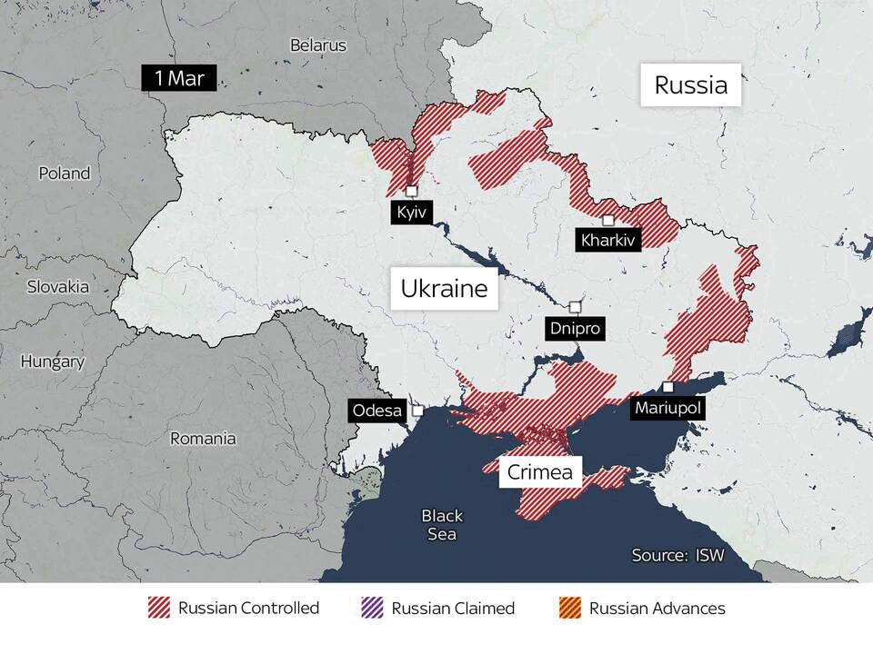Ukraine war mapped - the story of the invasion so far and what could happen  next | World News | Sky News