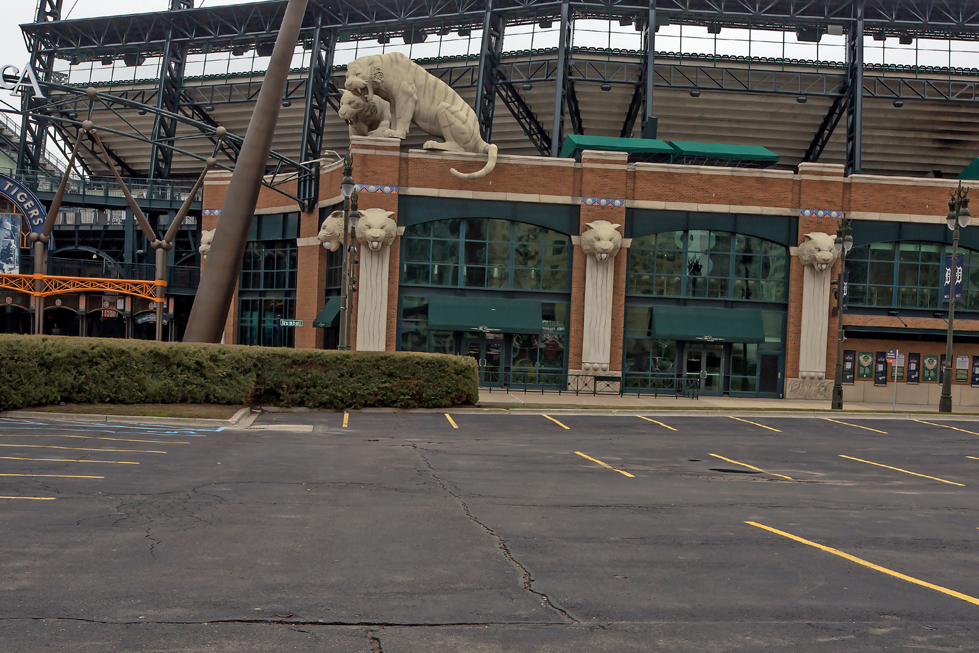 Detroit Tigers Tiger statue outside of Comerica Park Detroit Michigan by  Gordon Dean II