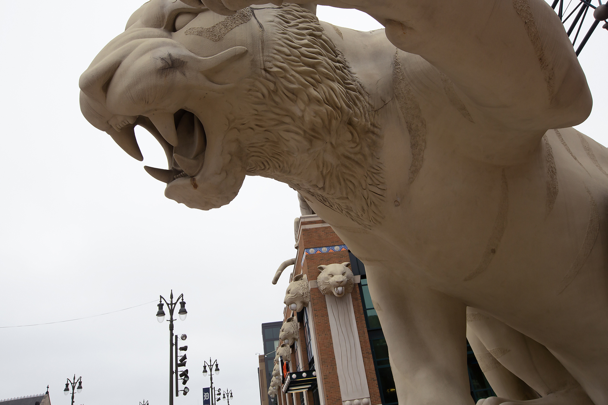 Detroit Tigers Tiger statue outside of Comerica Park Detroit Michigan by  Gordon Dean II