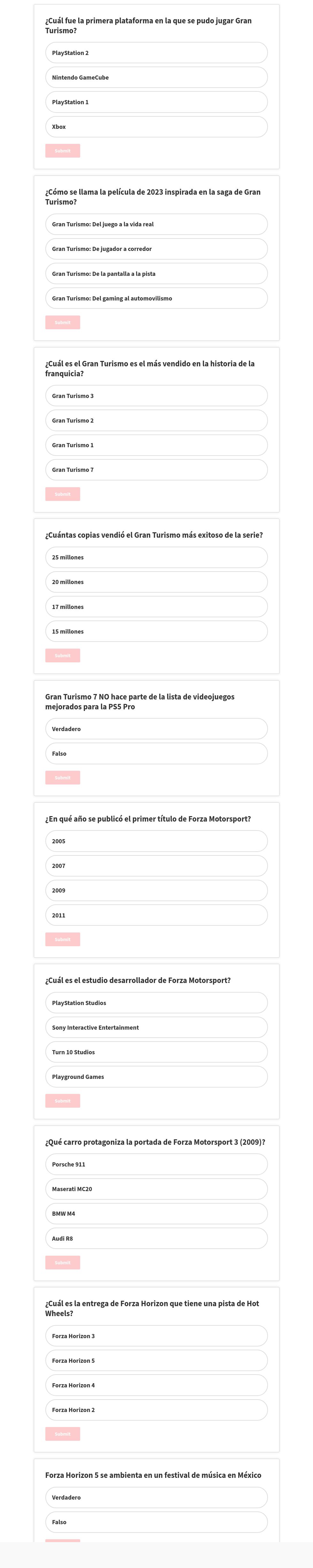 quiz visualization